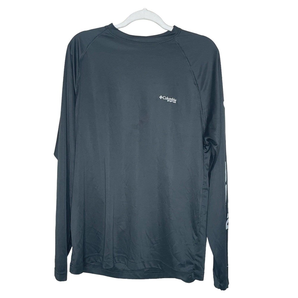 Columbia PFG Sportswear Medium Mens Black Long Sleeve Activewear T Shirt